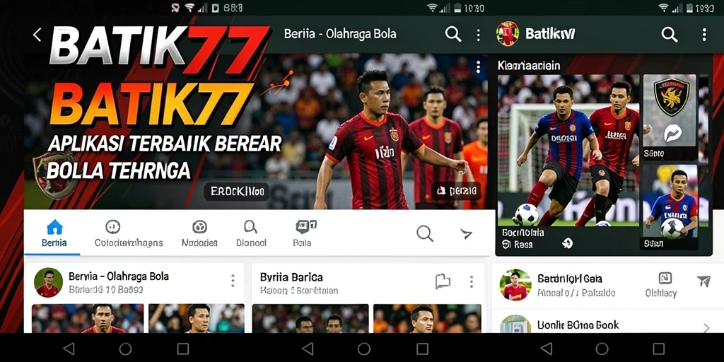 Antarmuka menarik dengan berita olahraga bola terbaru.