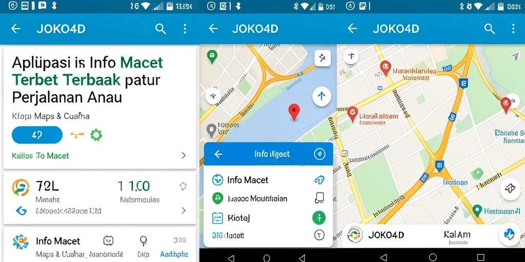 Antarmuka aplikasi JOKO4D yang menampilkan kondisi lalu lintas terkini.