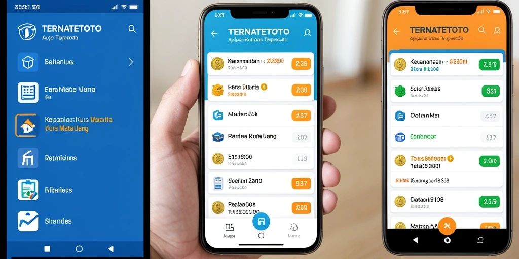 Antarmuka TERNATETOTO yang sederhana dan informatif untuk Kurs Mata Uang.